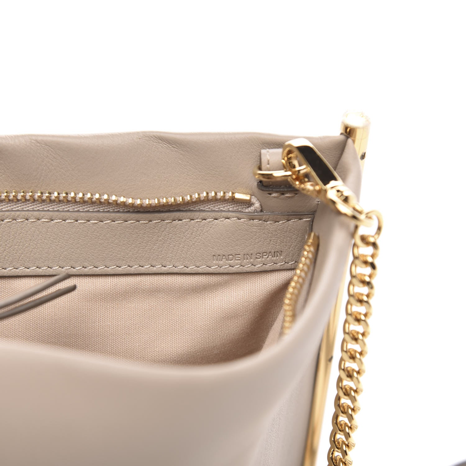 Chloe Calfskin Mini Roy Chain Pouch Pearl Beige 7 of 9