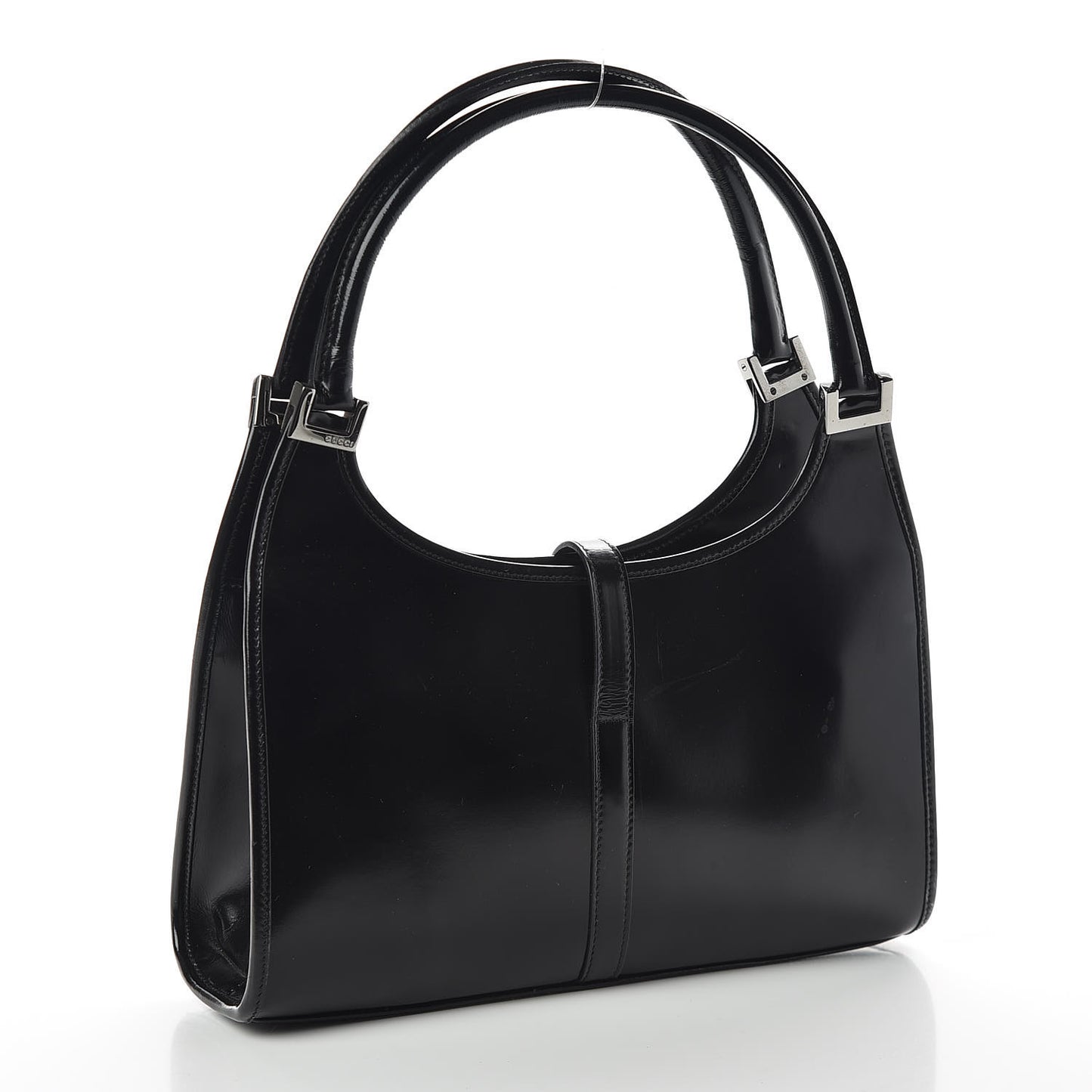 Calfskin Bardot Shoulder Bag Black