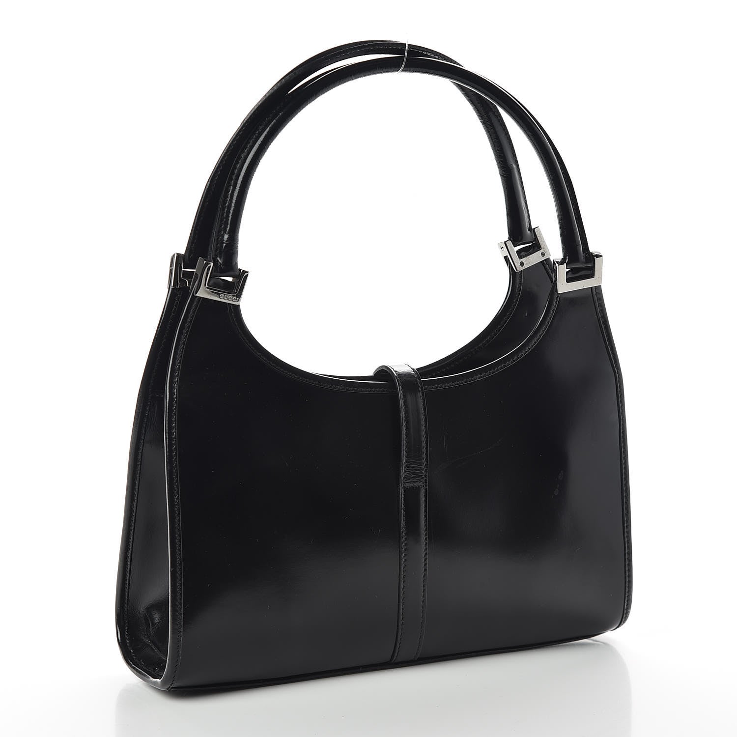 Gucci Calfskin Bardot Shoulder Bag Black 2 of 9