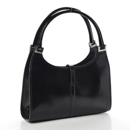 Gucci Calfskin Bardot Shoulder Bag Black 2 of 9