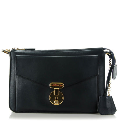 Celine Calfskin Envelope Shoulder Bag Navy 1 of 11