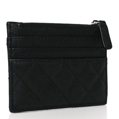 Chanel Caviar Quilted Chanel 19 Zip Card Holder Black 3 of 9