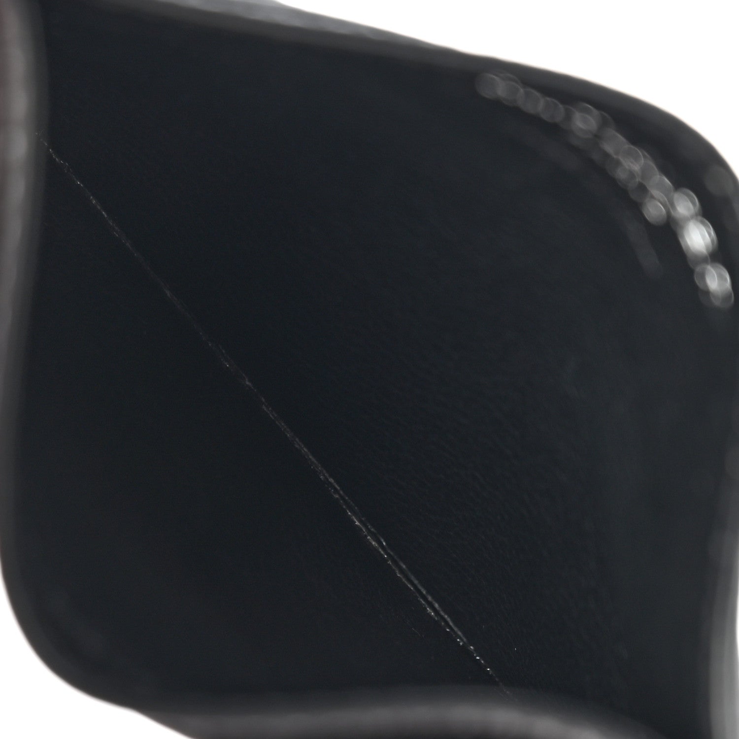 Saint Laurent Grain De Poudre Matelasse Chevron Monogram Credit Card Case Black 5 of 9