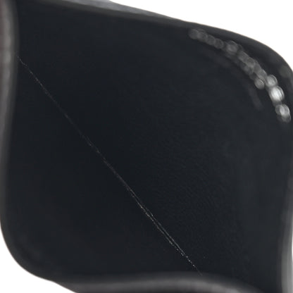 Saint Laurent Grain De Poudre Matelasse Chevron Monogram Credit Card Case Black 5 of 9