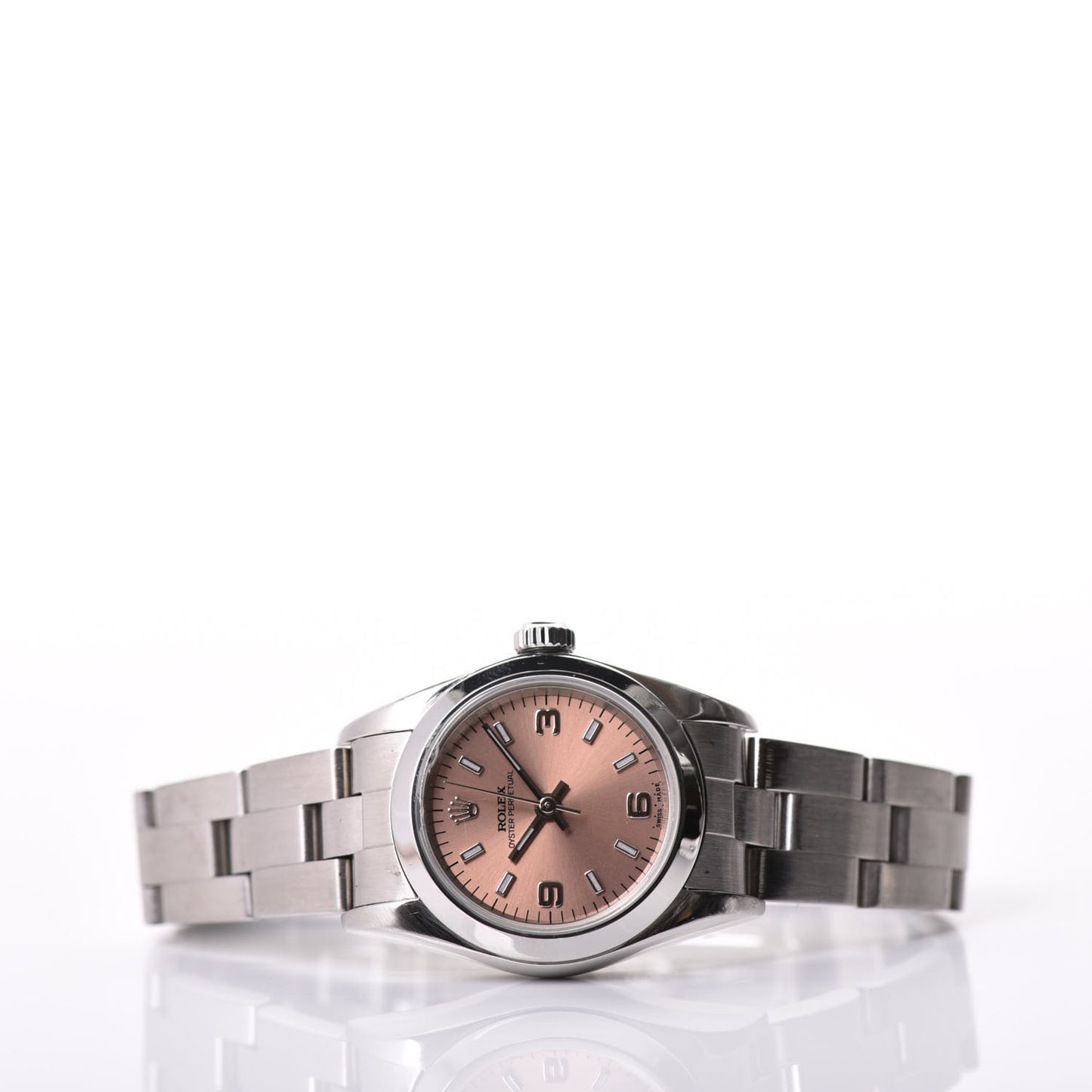 Stainless Steel 26mm Oyster Perpetual Watch Pink 76030