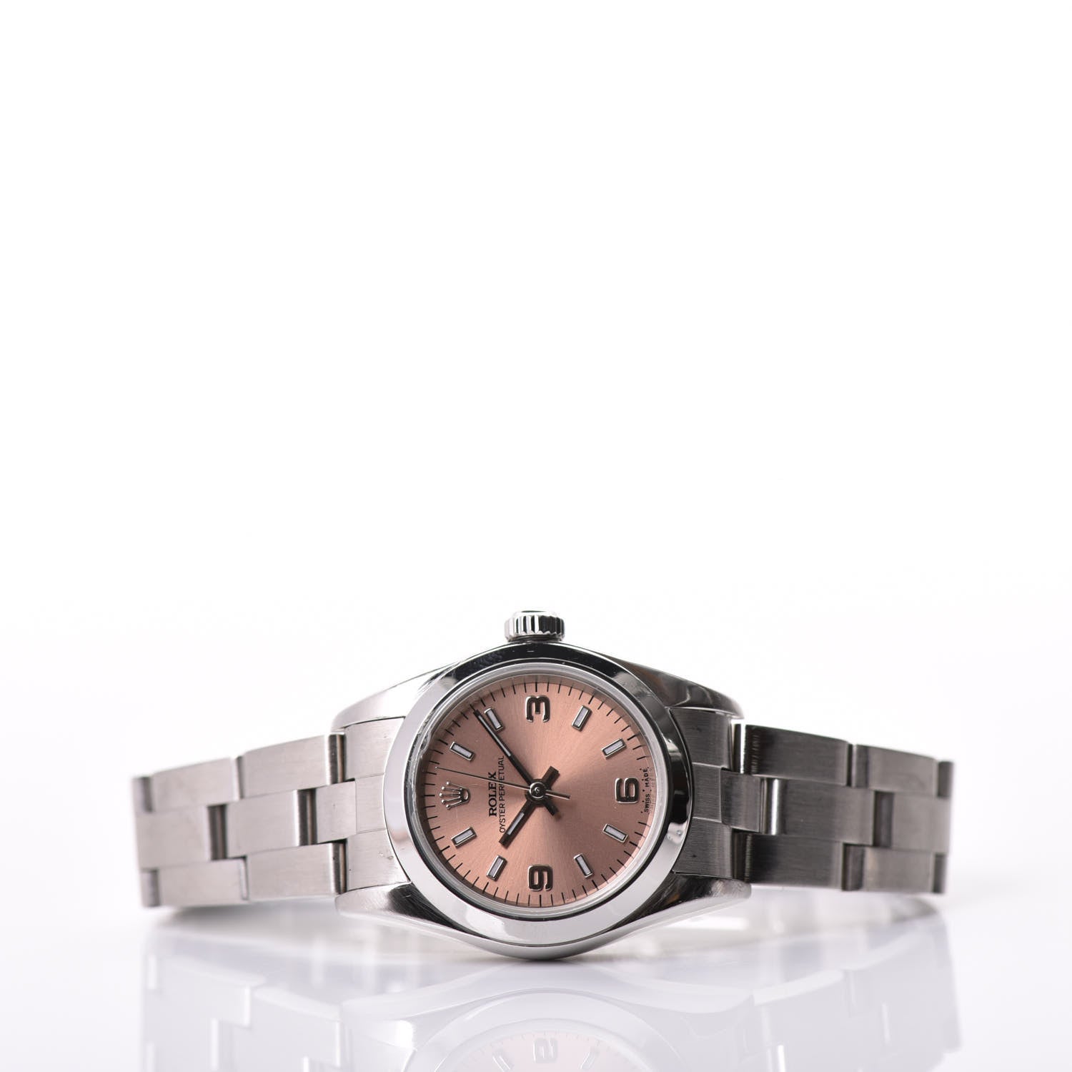 Rolex Stainless Steel 26mm Oyster Perpetual Watch Pink 76030 2 of 6