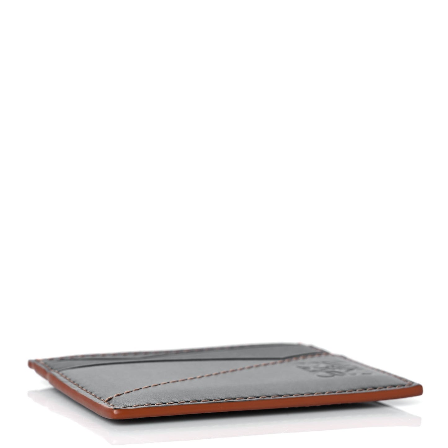 Calfskin Puzzle Card Holder Black