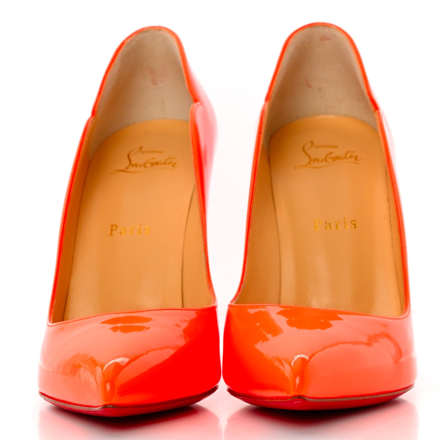 Christian Louboutin Patent Hot Chick 100 Pumps 40 Sunset 2 of 11