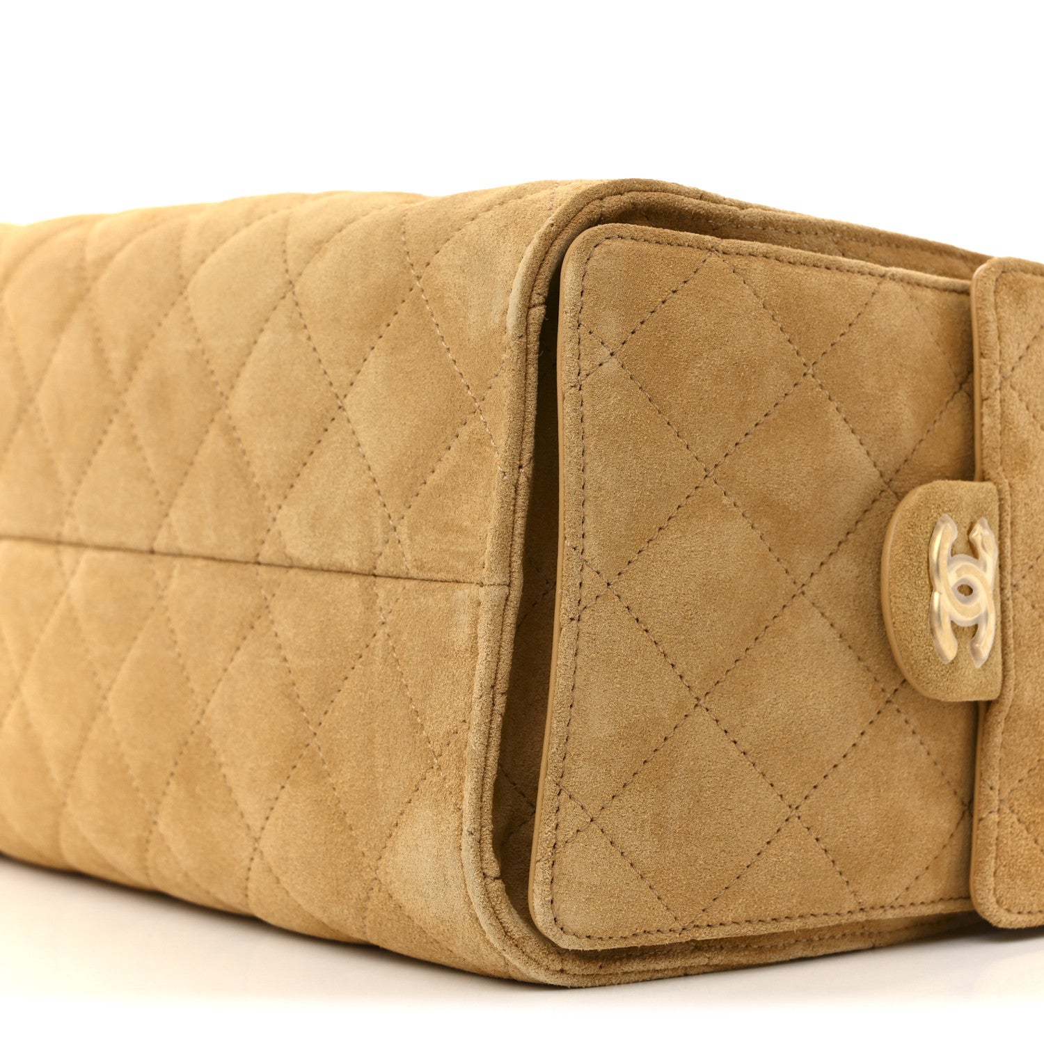 Chanel Suede Quilted Small Chanel 25 Handbag Beige 10 of 10