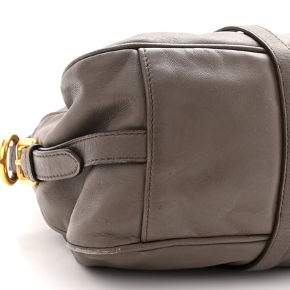 Prada Soft Calf Shopping Satchel Bag Bambu 8 of 14