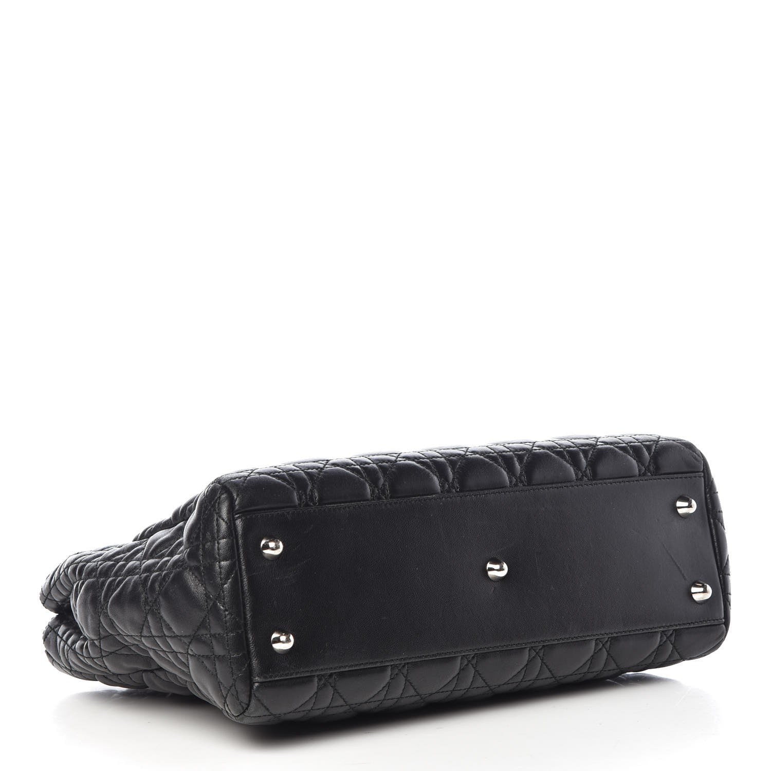 Christian Dior Lambskin Cannage Small Dior Soft Shopping Tote Black 4 of 8