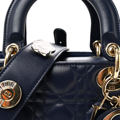 Christian Dior Lambskin Cannage Small Lucky Badges My Lady Dior Navy 7 of 9