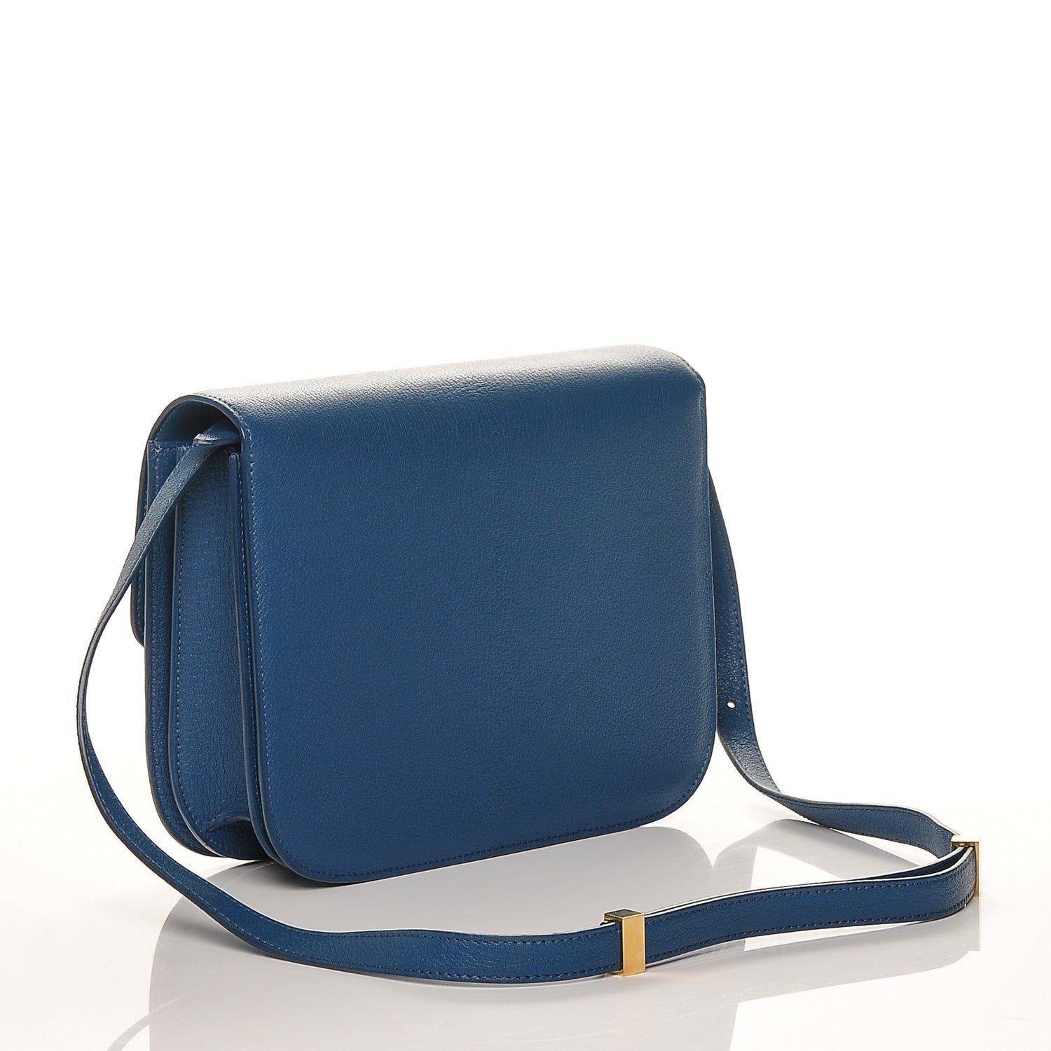 Celine Goatskin Medium Classic Box Flap Bag Deepsea 3 of 7