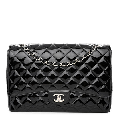 Chanel Patent Quilted Maxi Single Flap Black 1 of 13