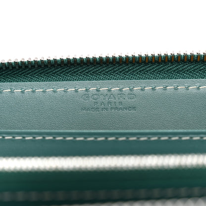 Goyard Goyardine Matignon Zip Around GM Wallet Green 6 of 8