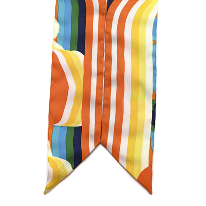 Hermes Silk Brides De Gala Shadow Twilly Orange Jaune Turquoise 2 of 5