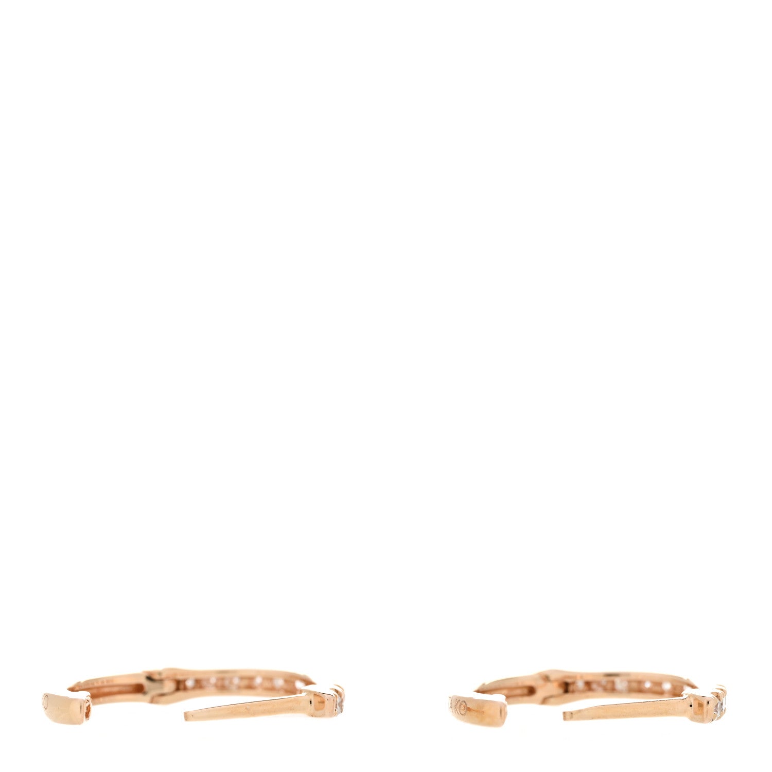 Anita Ko 18K Rose Gold Diamond Small Huggie Earrings 3 of 4