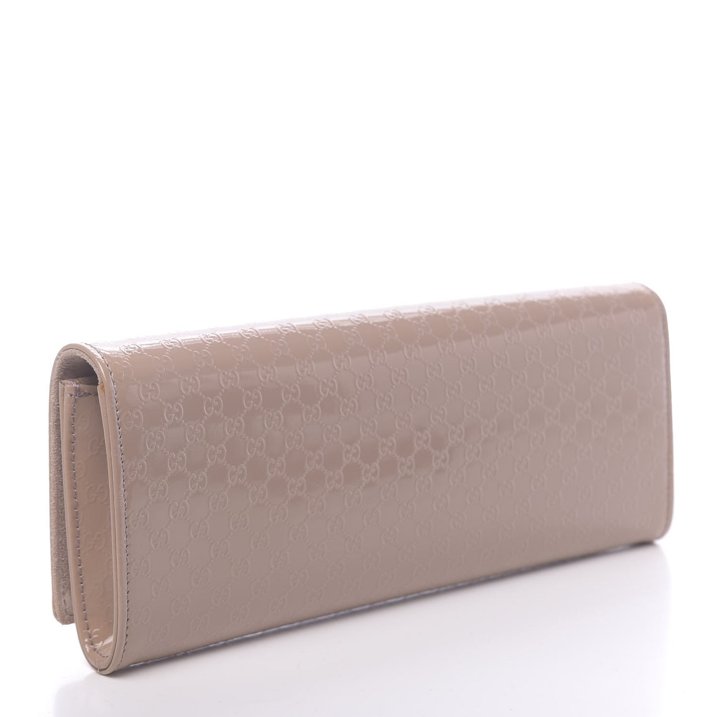 Patent Microguccissima Small Broadway Clutch Dark Cipria