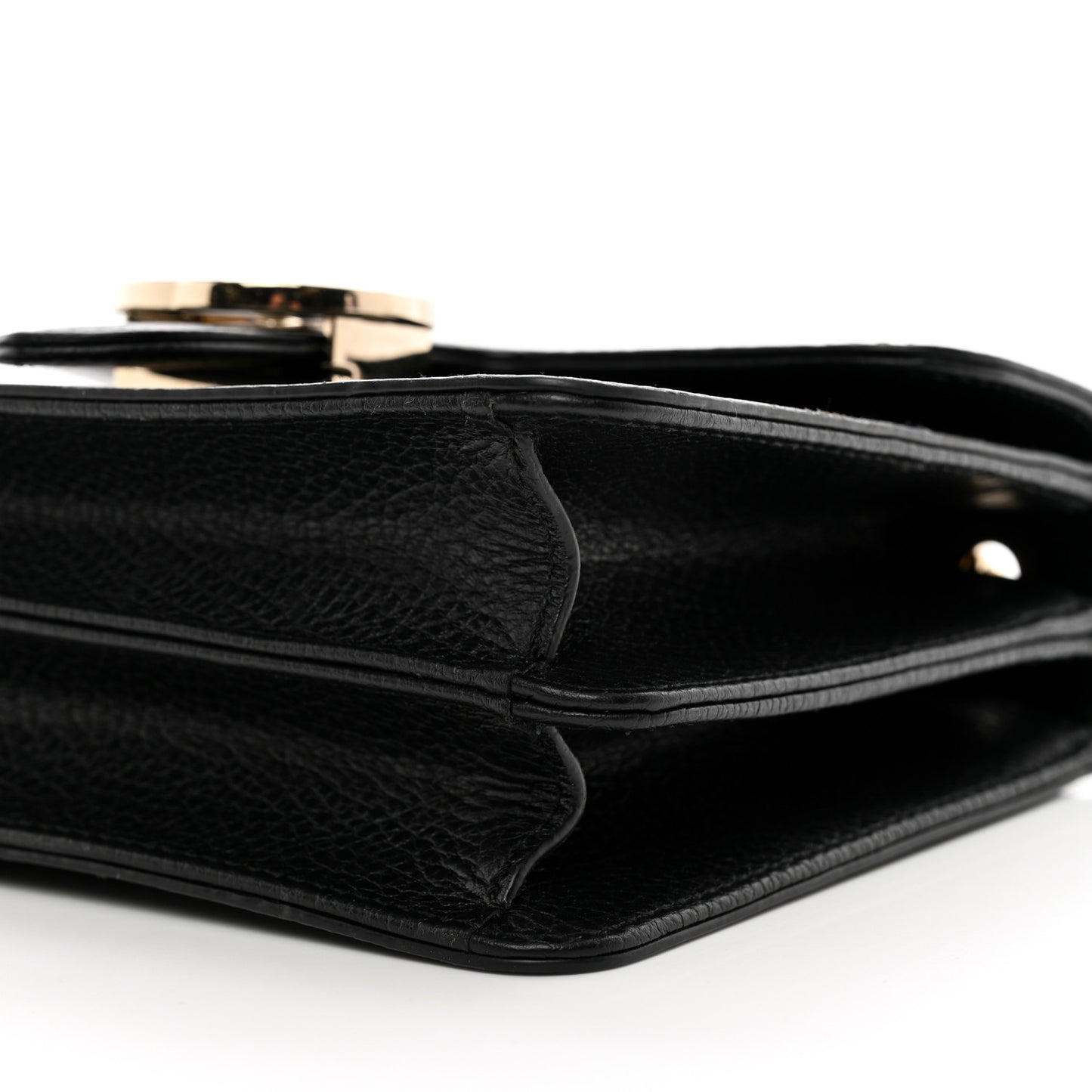 Dollar Calfskin Small Interlocking G Shoulder Bag Black