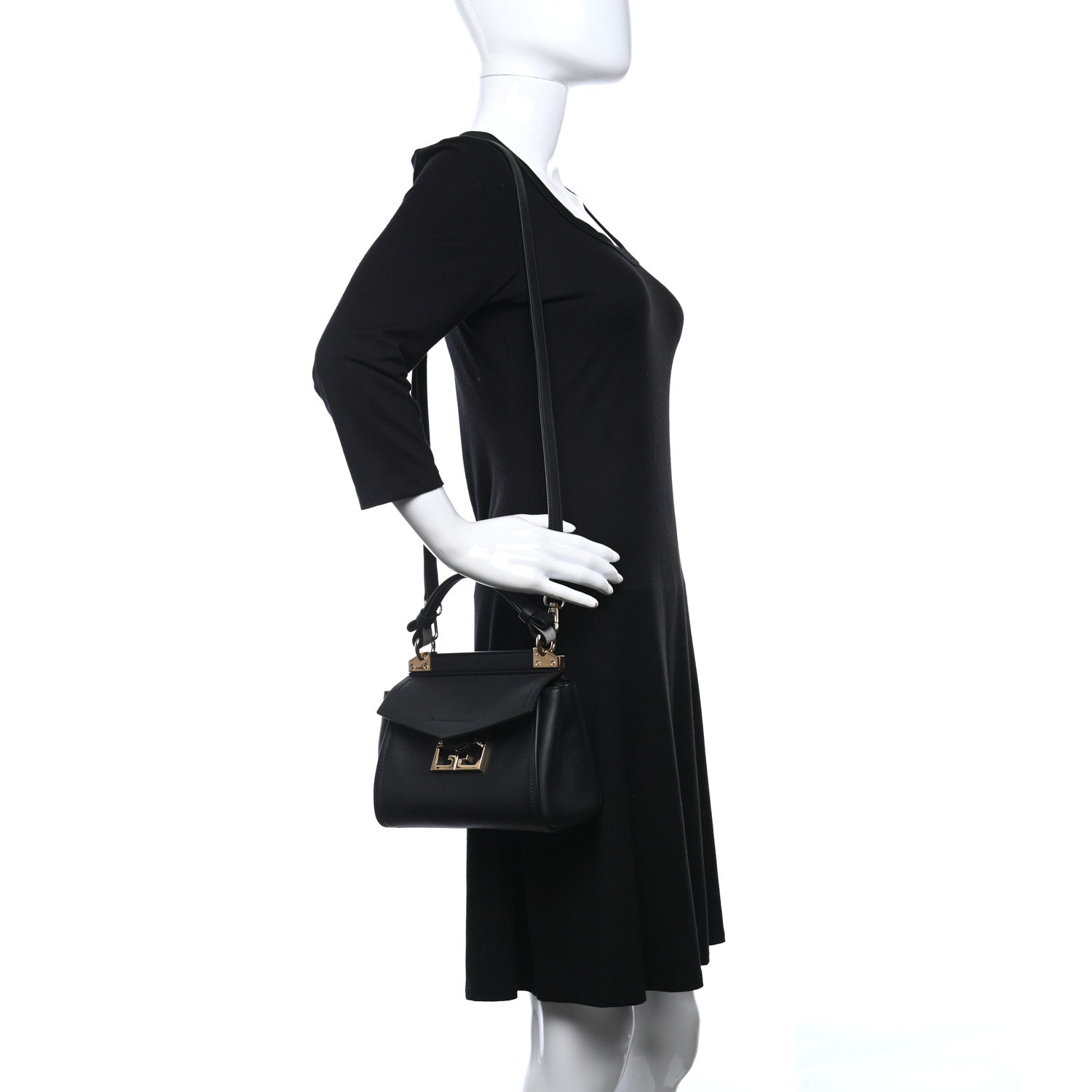 Givenchy Calfskin Small Mystic Shoulder Bag Black 2 of 8
