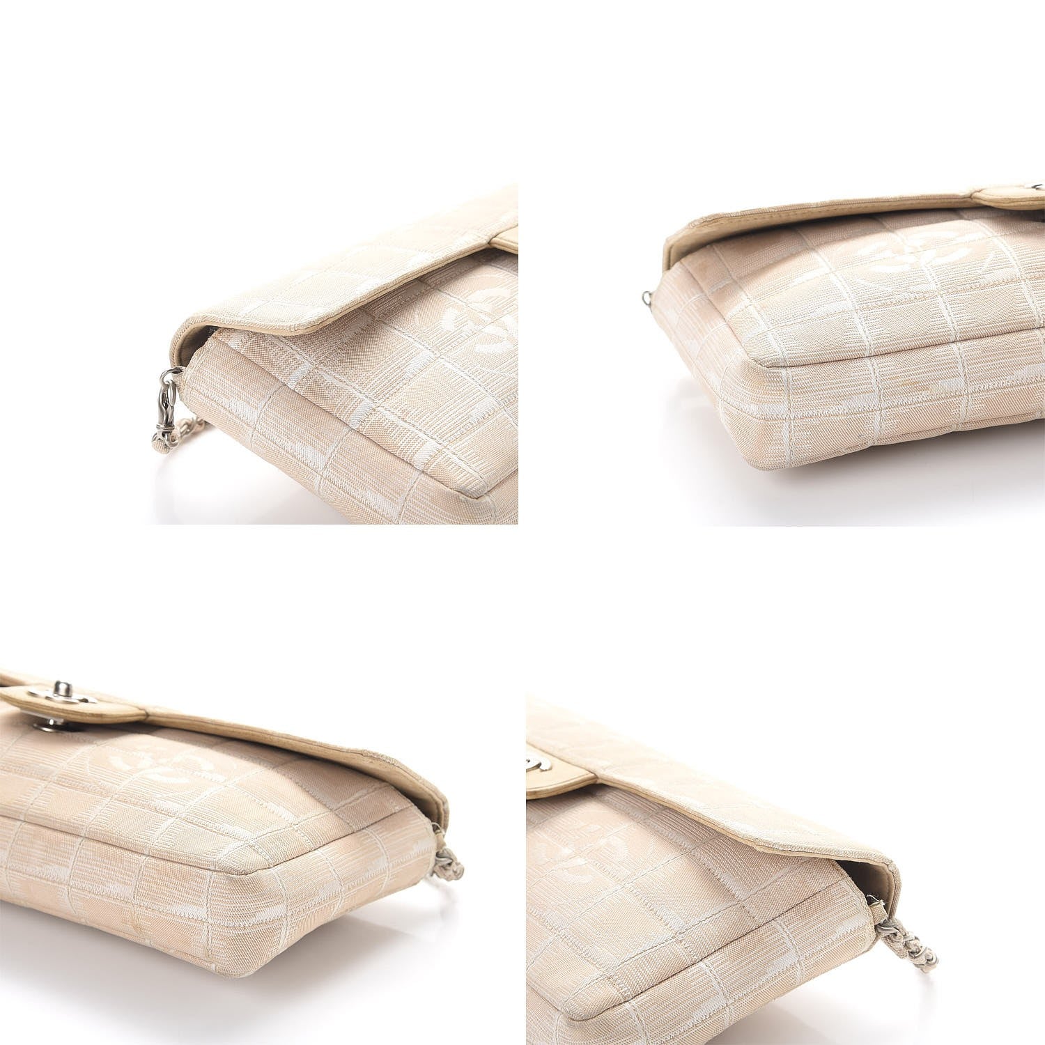 Chanel Nylon Travel East West Flap Bag Light Beige 11 of 11