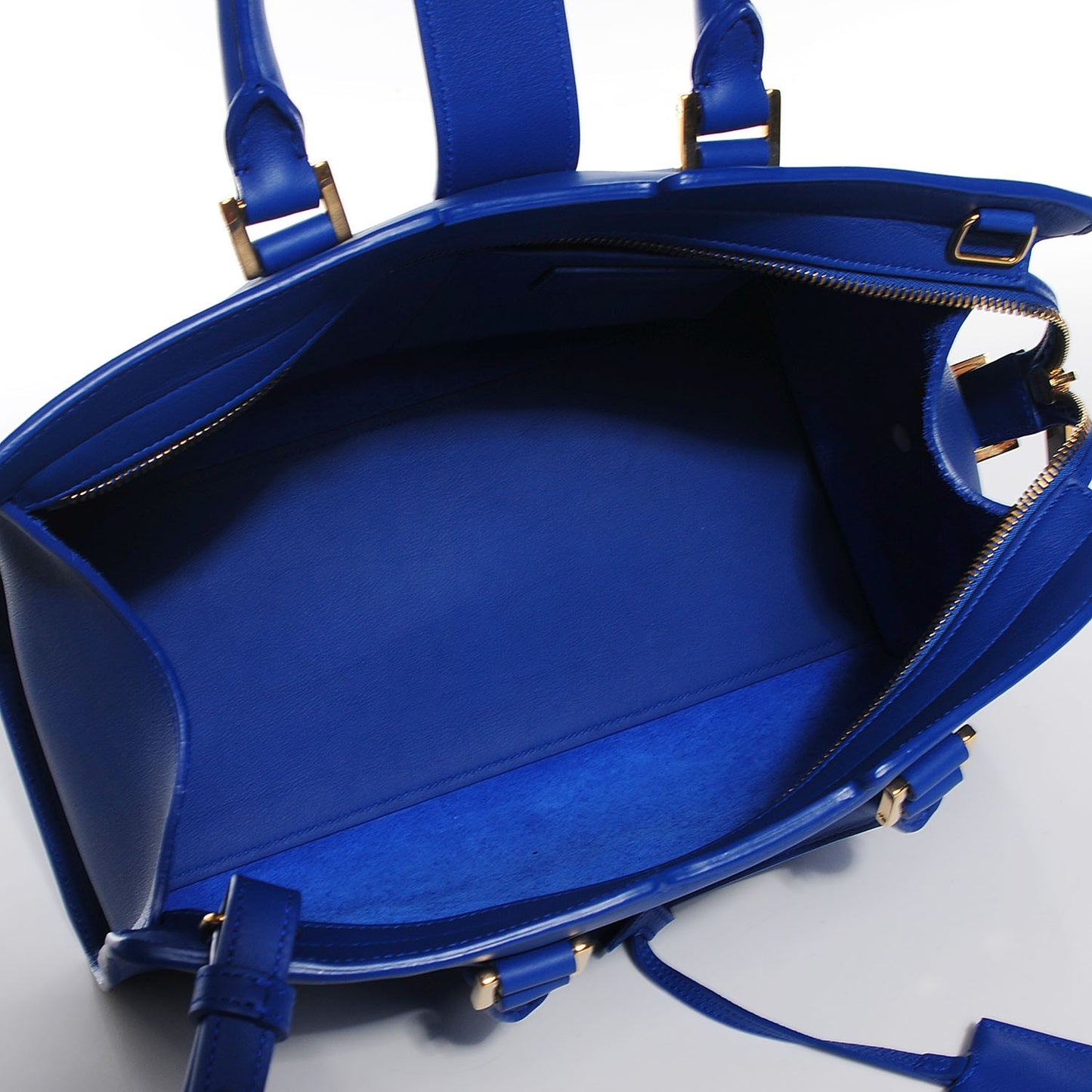 Calfskin Small Classic Y Cabas Royal Blue