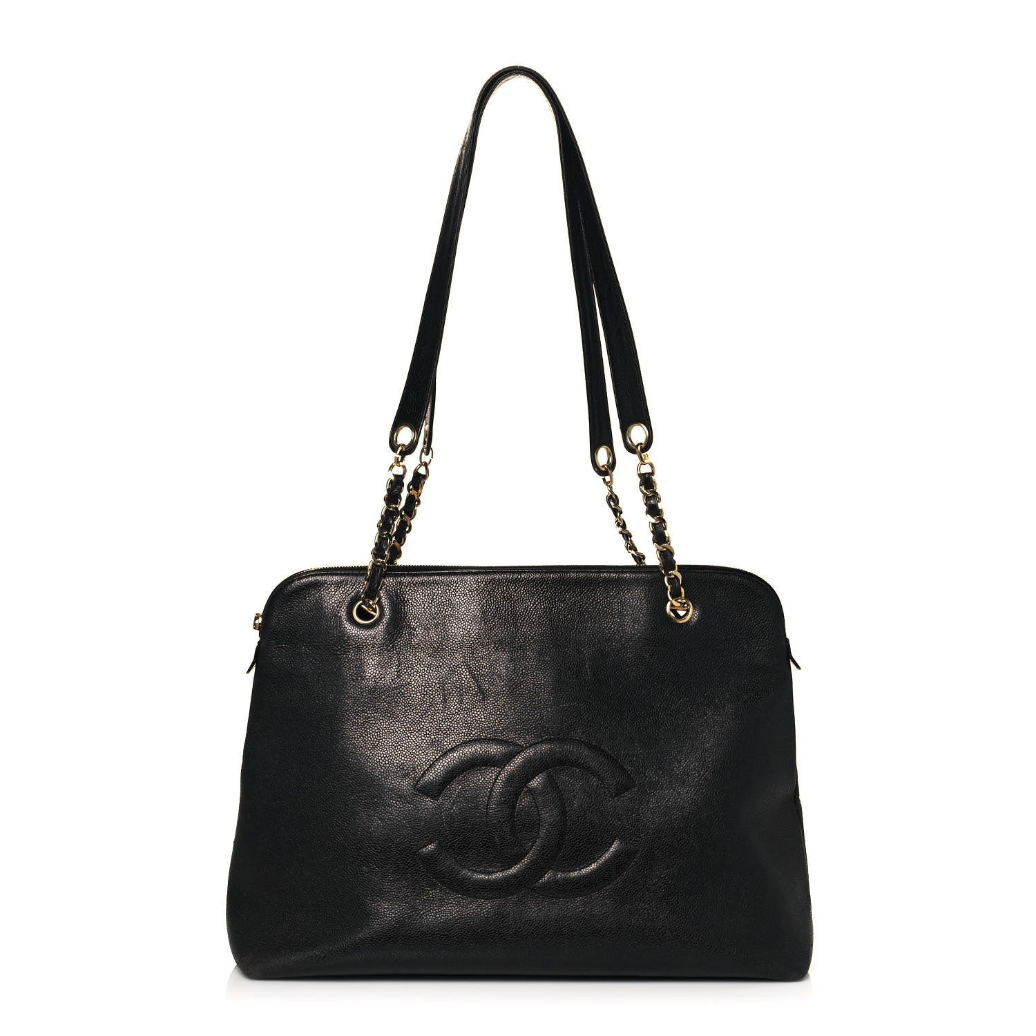 Chanel Caviar Large CC Shoulder Bag Black 1 of 18