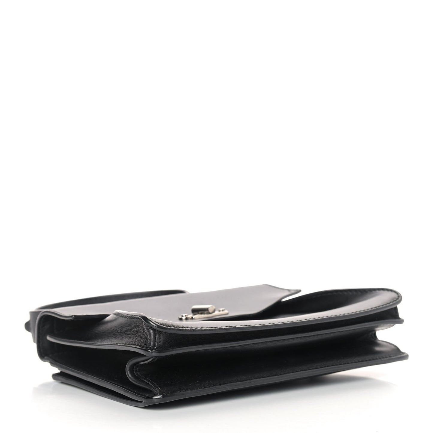 Calfskin Small Hava Top Handle Bag Black