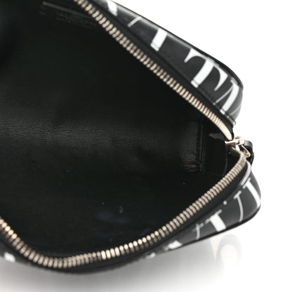 Valentino Garavani Calfskin VLTN Times Wash Bag Black White 5 of 6