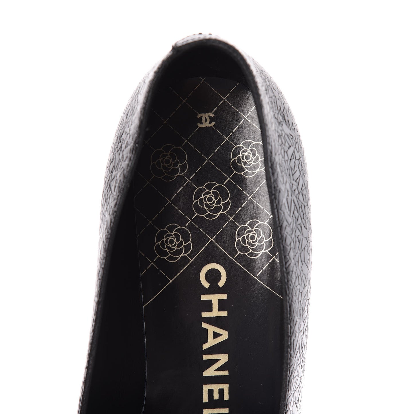 Fantasy Patent Calfskin Grosgrain Cap Toe Pumps 38 Black