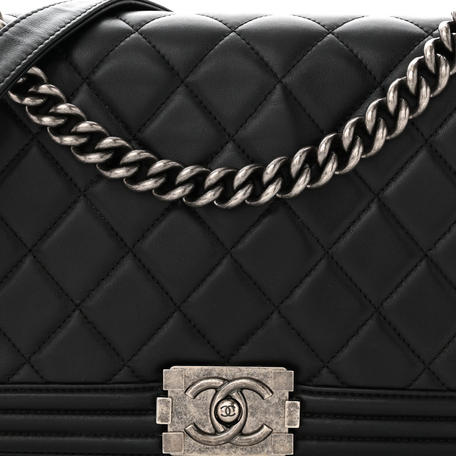 Chanel Lambskin Quilted New Medium Boy Flap Black 8 of 12