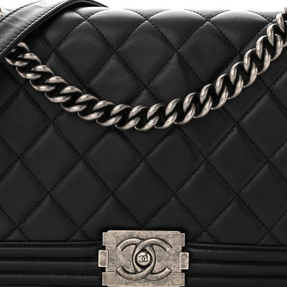 Chanel Lambskin Quilted New Medium Boy Flap Black 8 of 12