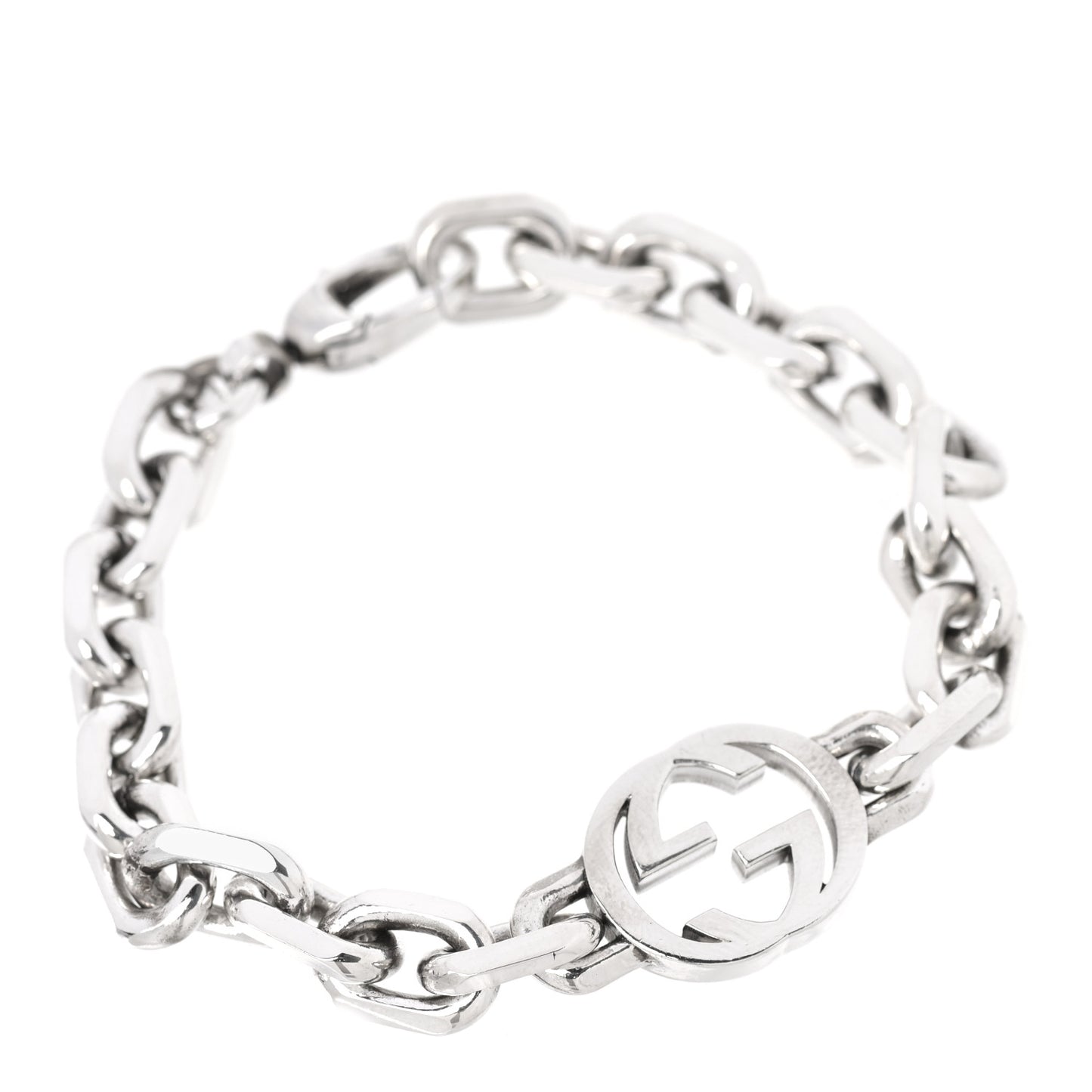 Sterling Silver Interlocking G Link Bracelet