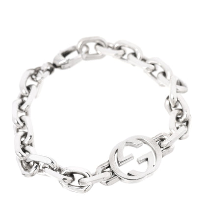 Gucci Sterling Silver Interlocking G Link Bracelet 1 of 6