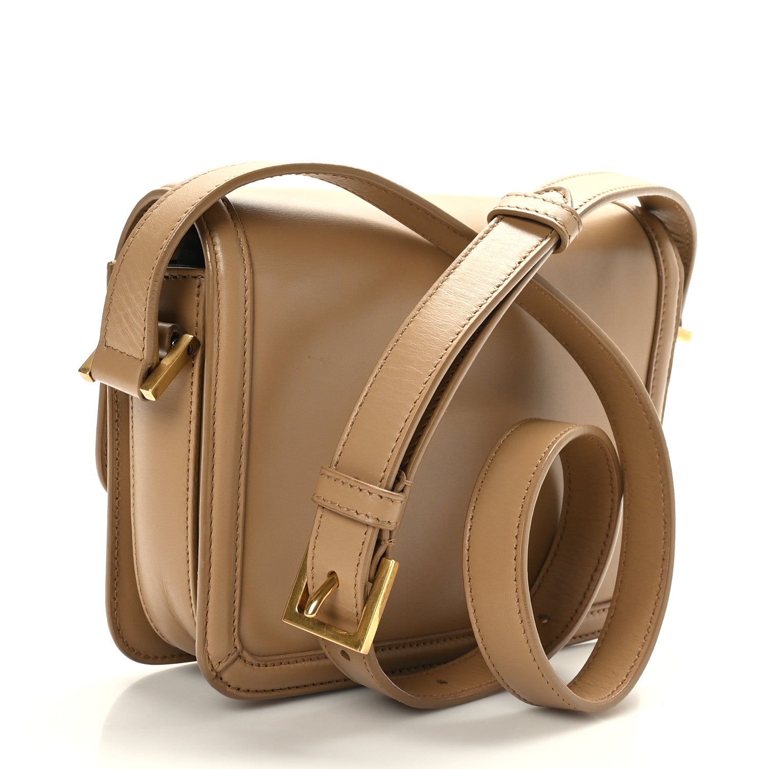 Saint Laurent Smooth Calfskin Small Solferino Satchel Natural Tan 3 of 10