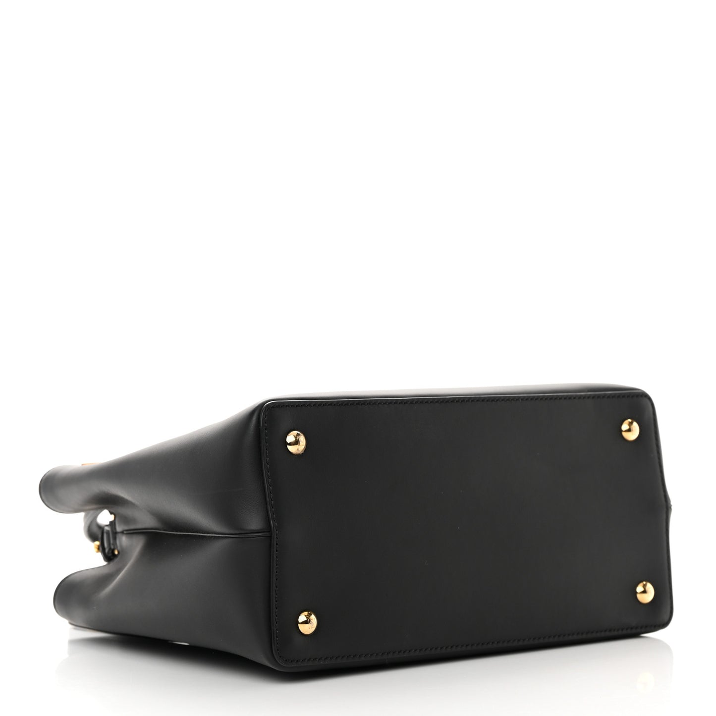 Vitello Century Metal Monster Eyes Petite 2Jours Tote Black