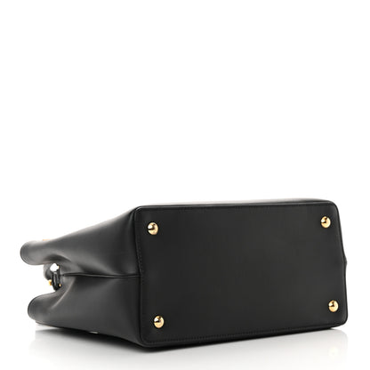 Fendi Vitello Century Metal Monster Eyes Petite 2Jours Tote Black 4 of 13