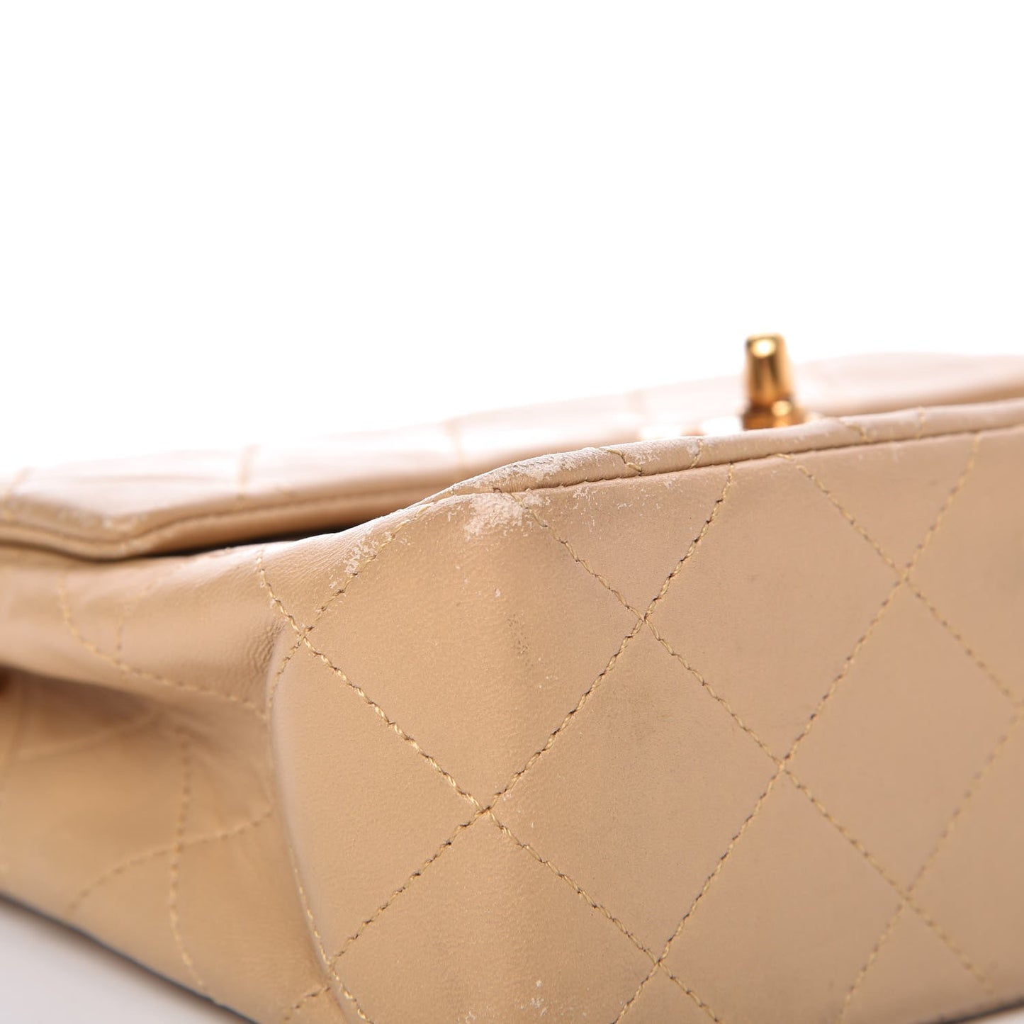 Lambskin Mini Square Flap Beige