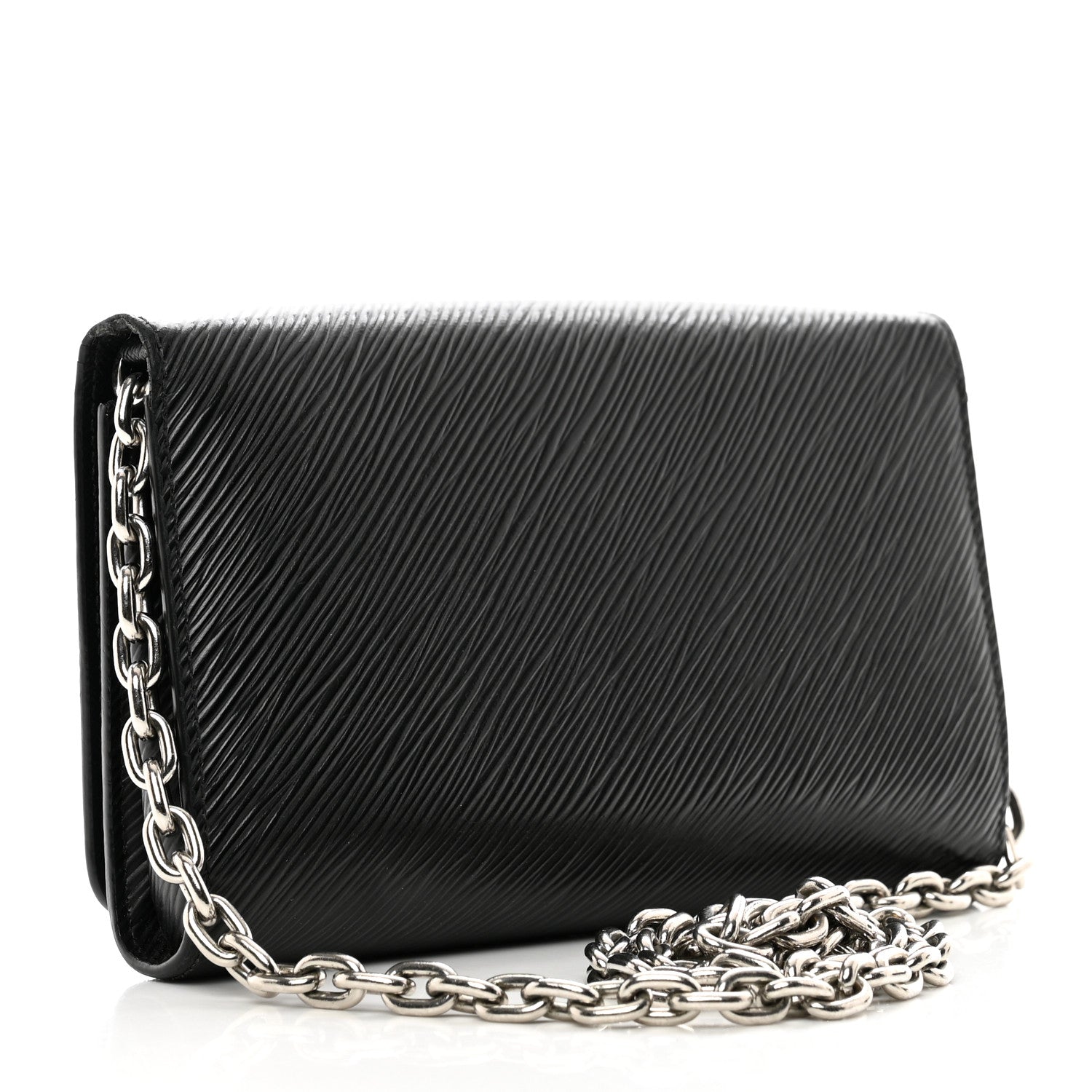 Louis Vuitton Epi Twist Chain Wallet Black 3 of 9
