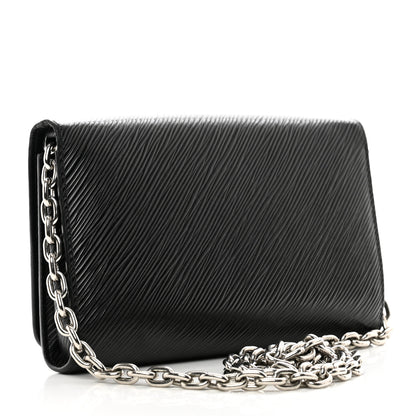 Louis Vuitton Epi Twist Chain Wallet Black 3 of 9