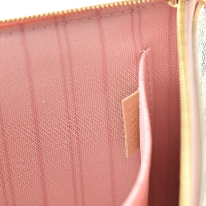 Louis Vuitton Damier Azur Neverfull MM GM Pochette Rose Ballerine 7 of 7