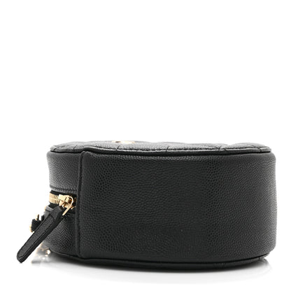 Chanel Caviar Quilted Round Clutch With Chain Black 4 of 10