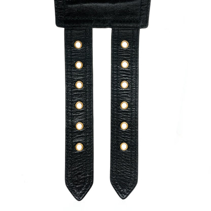 Christian Dior Crinkled Lambskin 135mm Saddle Belt Black 7 of 7