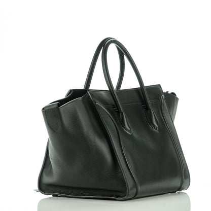 Celine Supple Calfskin Medium Phantom Luggage Black 3 of 7