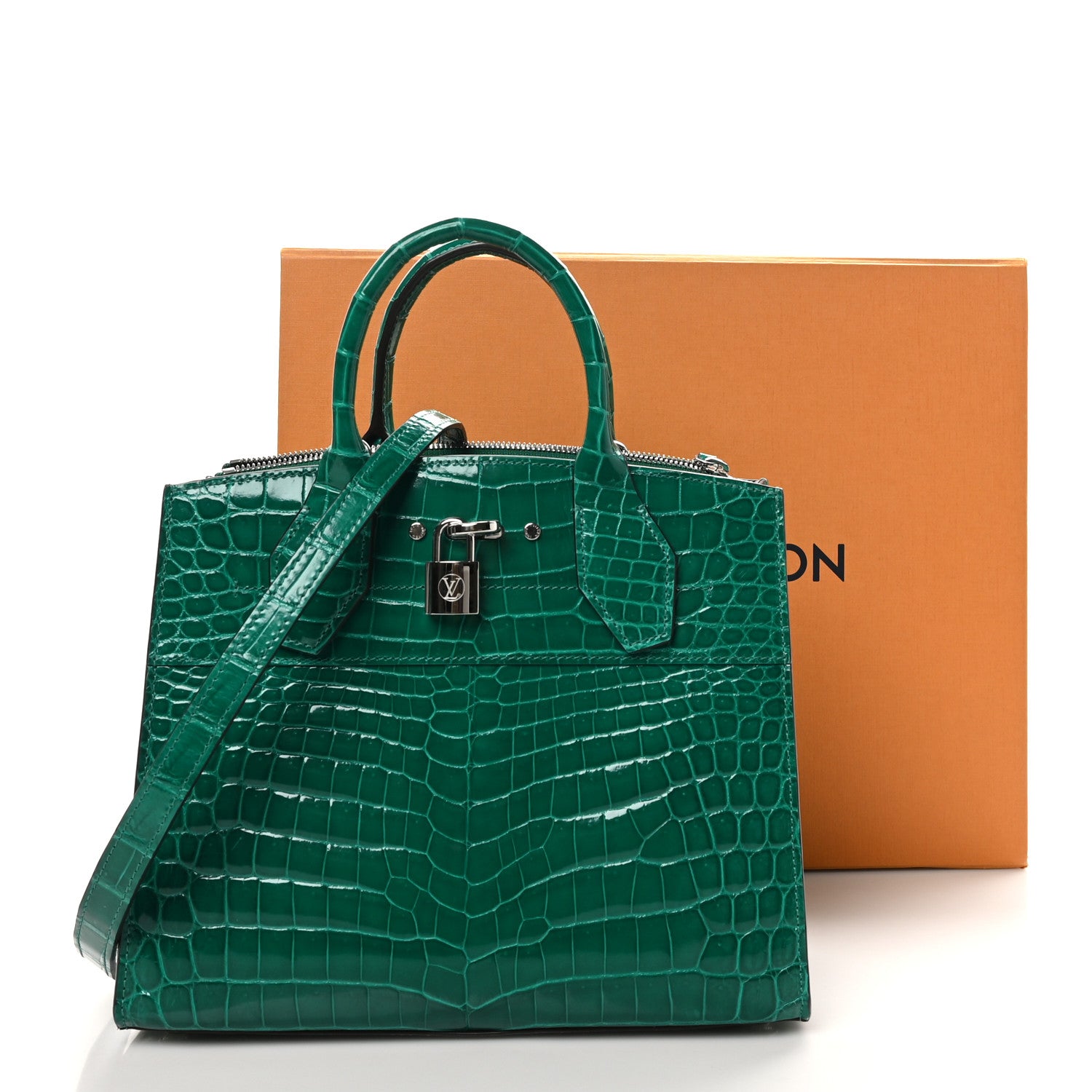 Louis Vuitton Crocodile City Steamer PM Emeraude 10 of 10