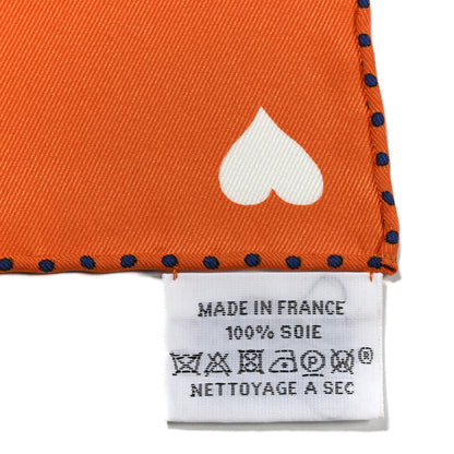 Hermes Silk Tea Time Scarf 70 Orange Gris White 2 of 4