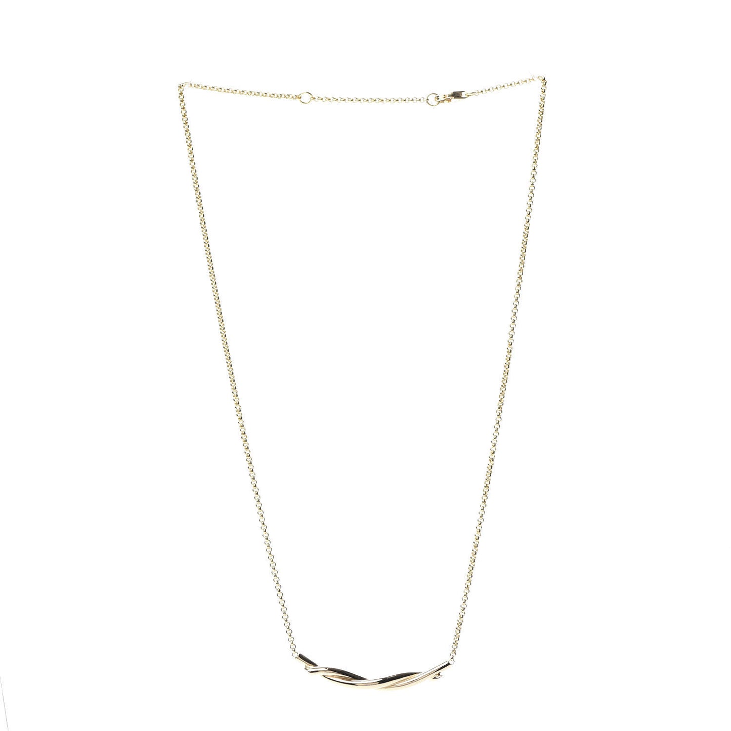 18K Yellow Gold Entrelaces Pendant Necklace