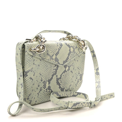 Bottega Veneta Snakeskin Mount Envelope Bag Green 3 of 9