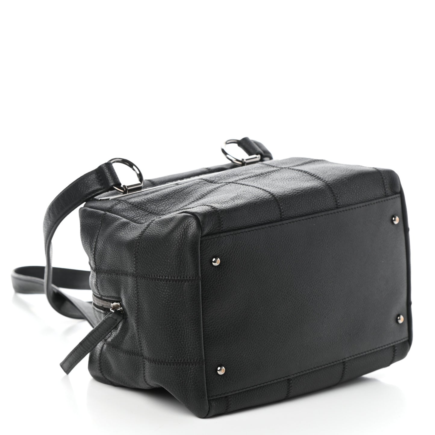Caviar Square Stitched Bowler Black