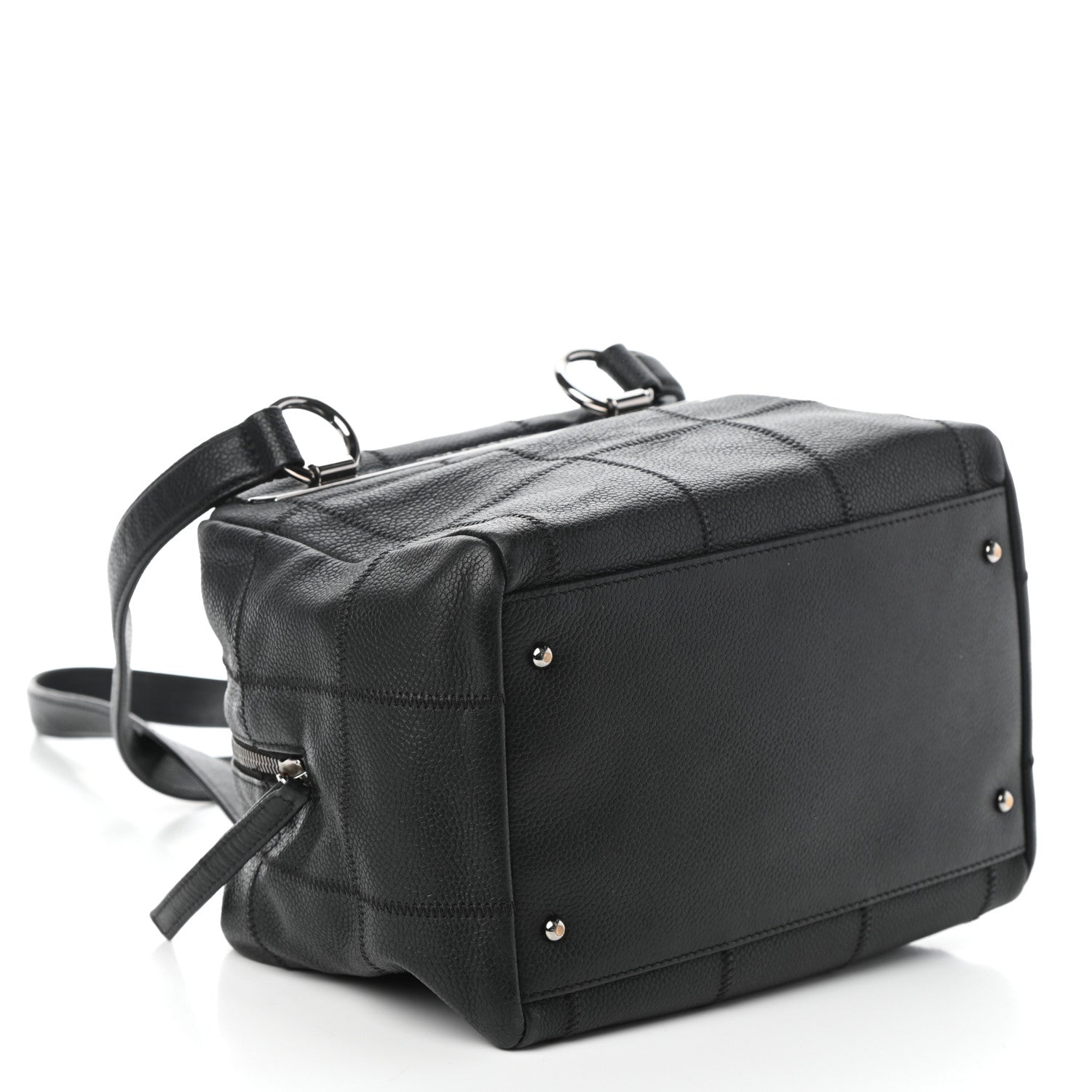 Chanel Caviar Square Stitched Bowler Black 4 of 9